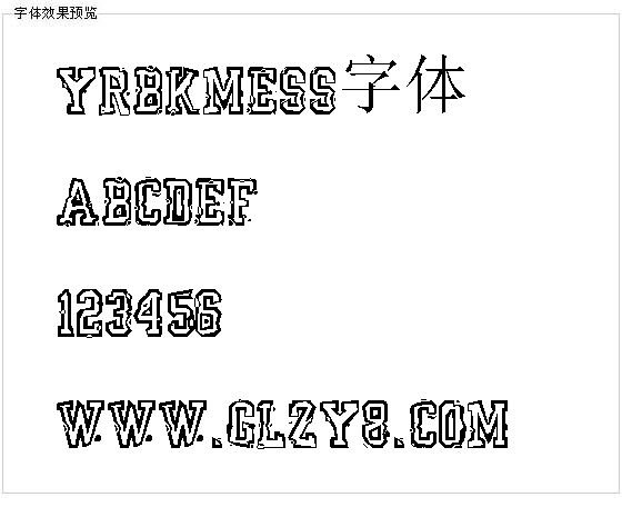 Yrbkmess字体