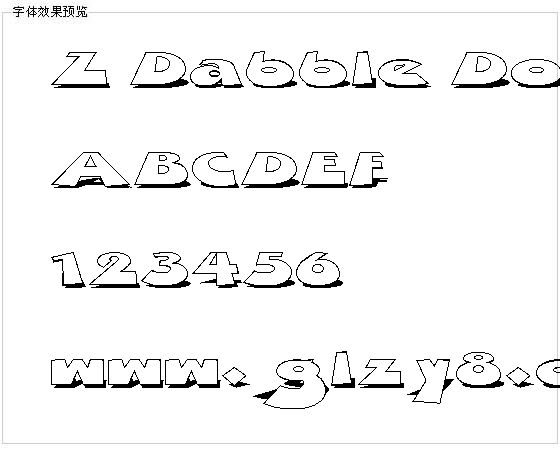 Z Dabble Down字体