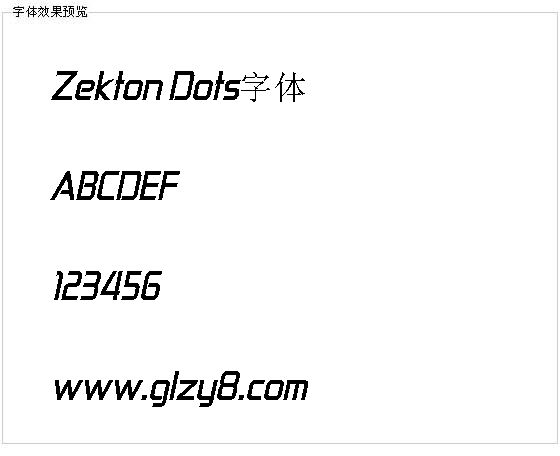 Zekton Dots字体