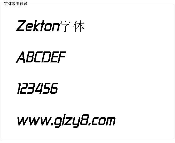 Zekton字体