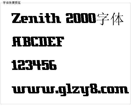 Zenith 2000字体