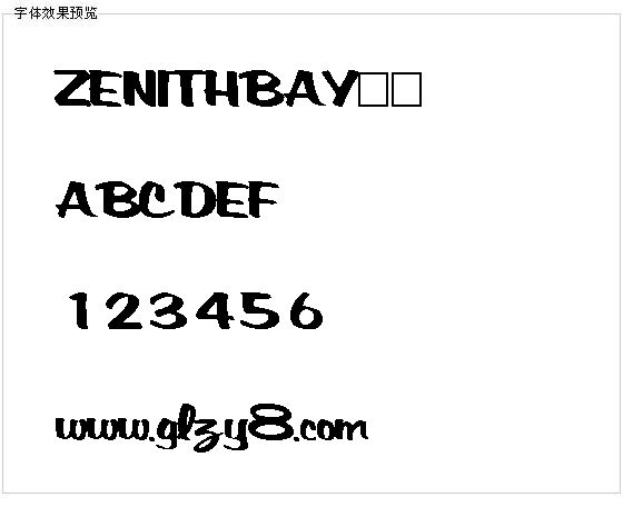 ZENITHBAY字体