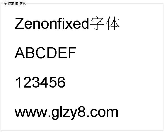 Zenonfixed字体