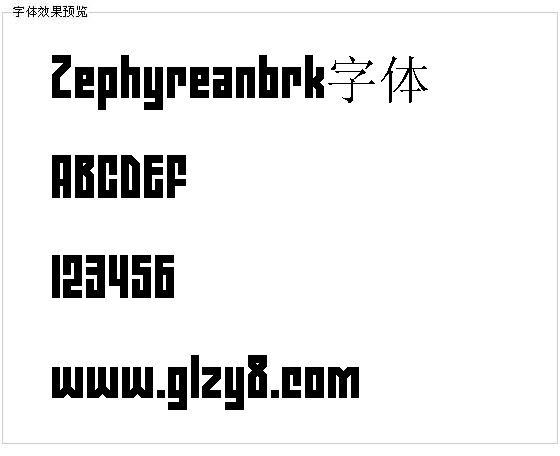 Zephyreanbrk字体