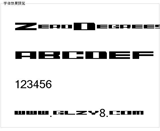 ZeroDegrees字体