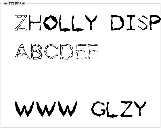 Zholly display字体