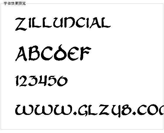 Zilluncial字体