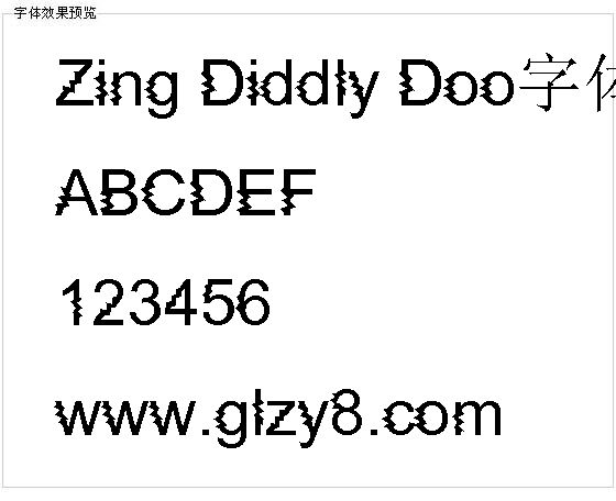 Zing Diddly Doo字体