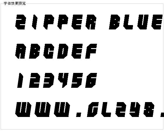 Zipper Blues字体