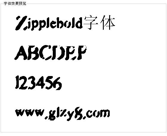 Zipplebold字体