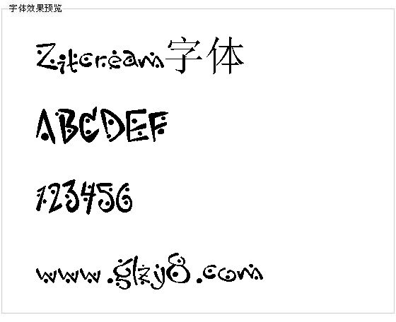 Zitcream字体