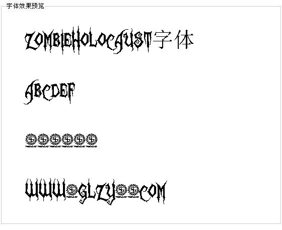 Zombieholocaust字体