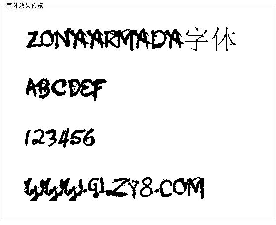 Zonaarmada字体