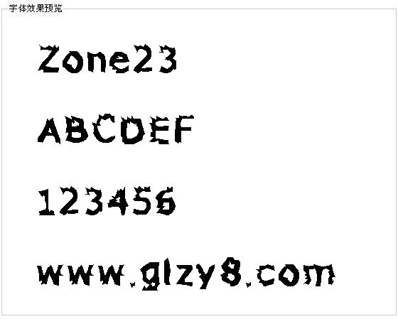 Zone23字体