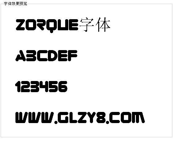 Zorque字体