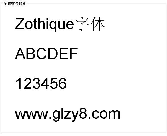 Zothique字体