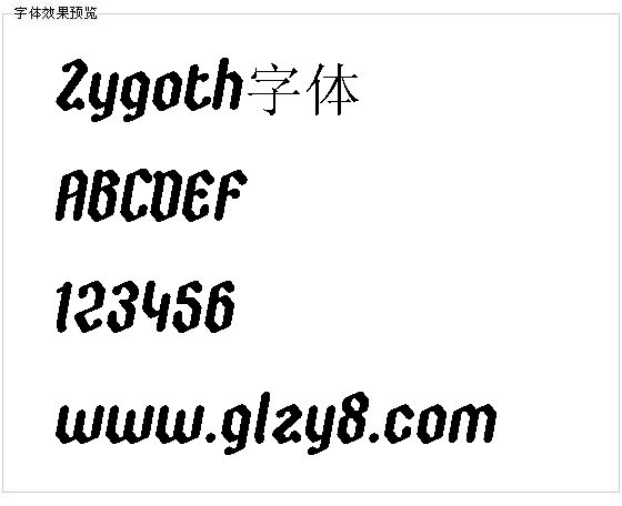 Zygoth字体