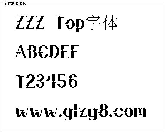 ZZZ Top字体