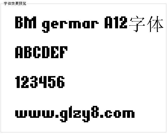 BM germar A12字体