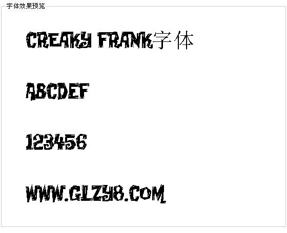 Creaky Frank字体