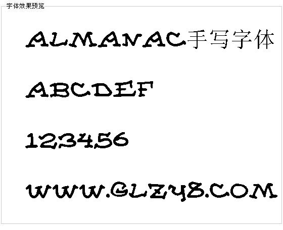 Almanac手写字体