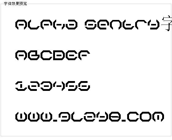 Alpha Sentry字体