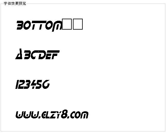 BOTTOM字体