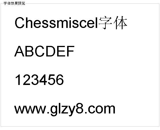 Chessmiscel字体