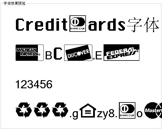 Creditcards字体