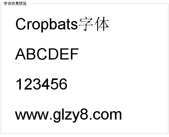 Cropbats字体