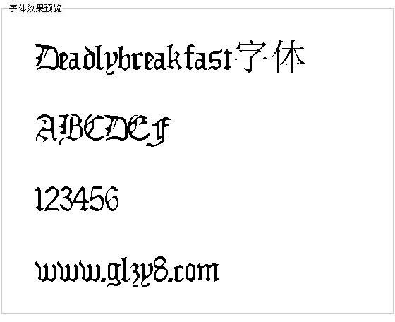 Deadlybreakfast字体