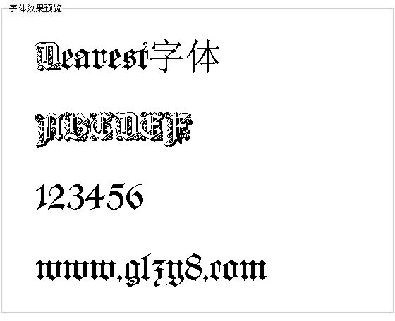 Dearest字体