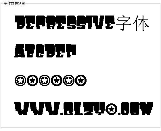 Depressive字体