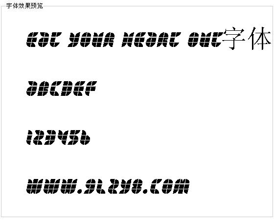 Eat your heart out字体