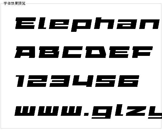 Elephantk字体