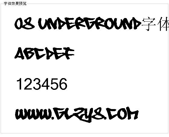 08 Underground字体