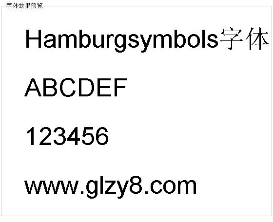 Hamburgsymbols字体