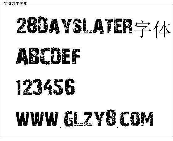 28DaysLater字体