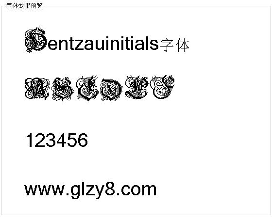 Hentzauinitials字体