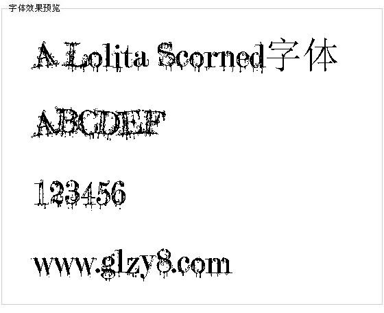 A Lolita Scorned字体