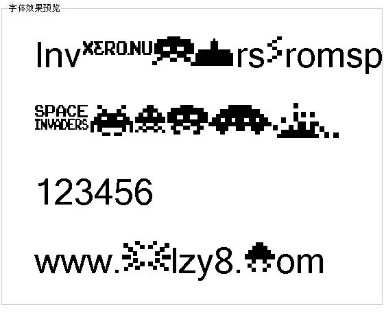 Invadersfromspace字体