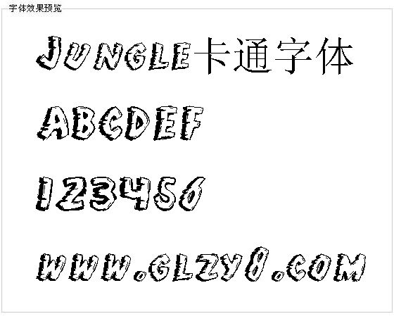 Jungle卡通字体