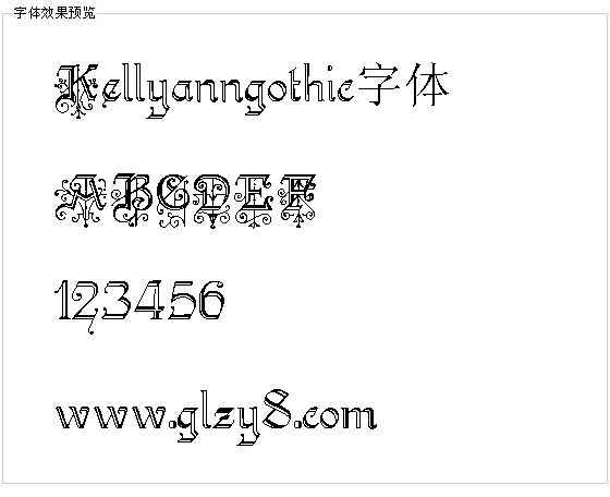 Kellyanngothic字体