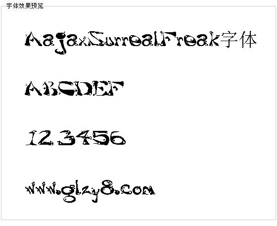 AajaxSurrealFreak字体