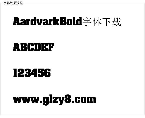 AardvarkBold字体下载