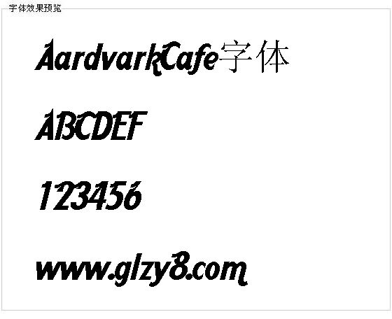 AardvarkCafe字体