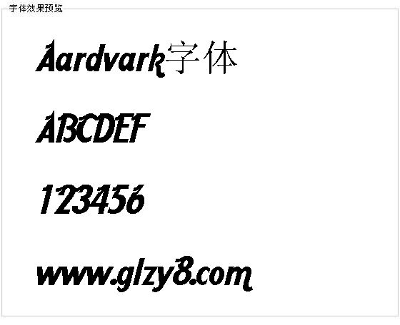 Aardvark字体