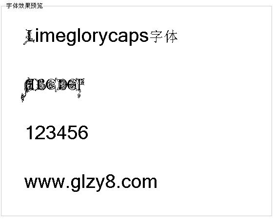 Limeglorycaps字体