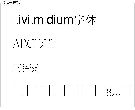 Liviamedium字体