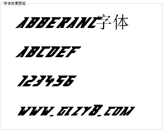 ABBERANC字体